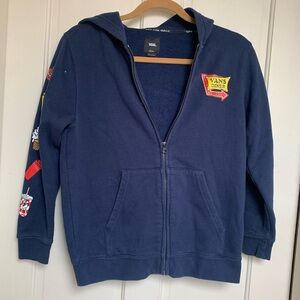 Vans kids zip up hoodie food graphics